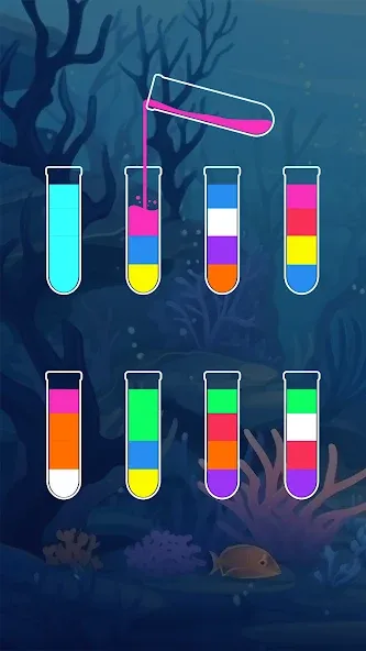 Скачать SortPuz™: Water Sort Puzzle [MOD: без рекламы и все уровни открыты] на телефон — скриншот 2