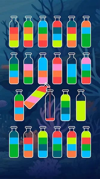 Скачать SortPuz™: Water Sort Puzzle [MOD: без рекламы и все уровни открыты] на телефон — скриншот 4