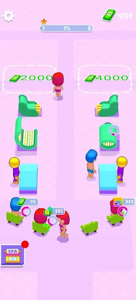 IDLE Spa Salon - 3D Arcade [MOD: безлимитные деньги и все услуги открыты] (Бесплатно / APK) — скриншот 2