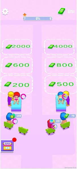 IDLE Spa Salon - 3D Arcade [MOD: безлимитные деньги и все услуги открыты] (Бесплатно / APK) — скриншот 4