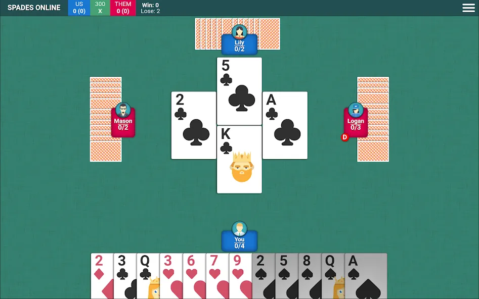 Spades Card Game [MOD: без рекламы и много монет] (Бесплатно / APK) — скриншот 5