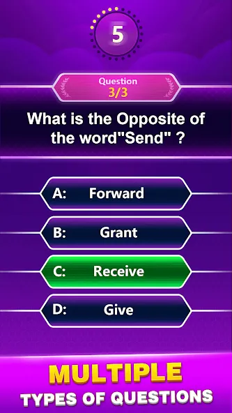 Скачать Spelling Quiz - Word Trivia [MOD: безлимитные подсказки и попытки] — скриншот 3