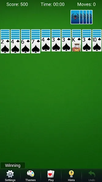 Spider Solitaire - Card Games [MOD: без рекламы и все масти открыты] на Андроид — скриншот 4