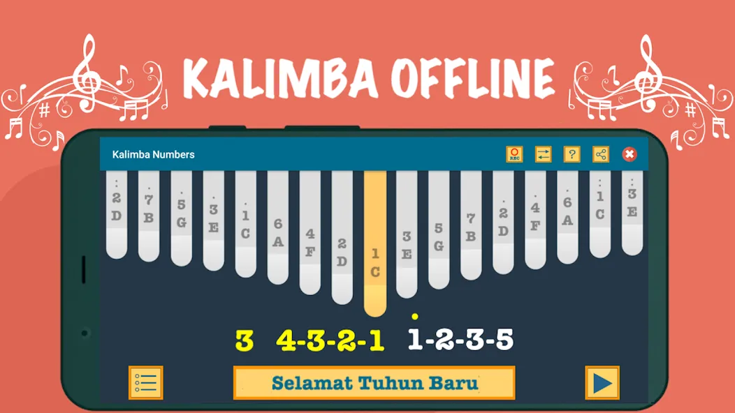 Скачать Kalimba App With Songs Numbers [MOD: все песни и ноты открыты] — скриншот 3