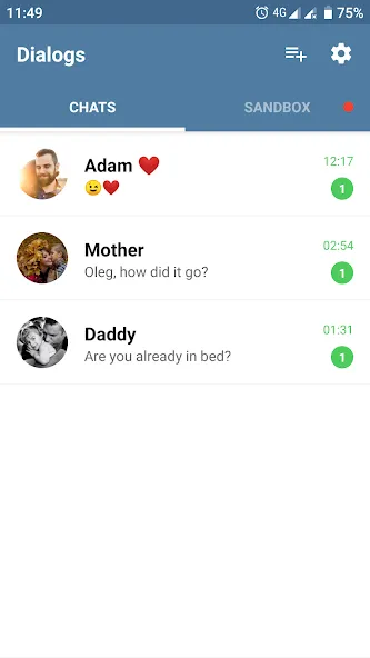 Fake Chat Messenger — TeleFake [MOD: реалистичные фейковые переписки без ограничений] на Андроид — скриншот 1