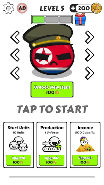 Взломанная Country Balls Io: Battle Arena [MOD: безлимитные деньги и усиленные персонажи] на Андроид — скриншот 4
