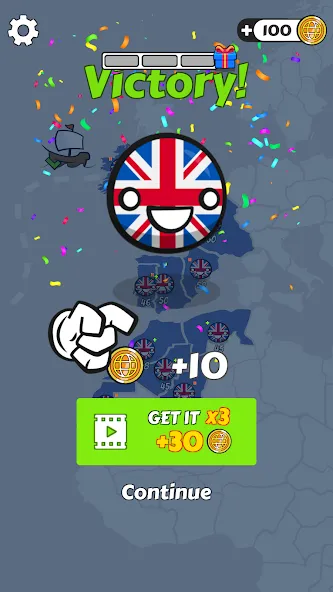 Взломанная Country Balls: World War [MOD: безлимитные ресурсы и усиленная армия] на Андроид — скриншот 5