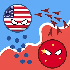 Взломанная Country Balls: World War [MOD: безлимитные ресурсы и усиленная армия] на Андроид