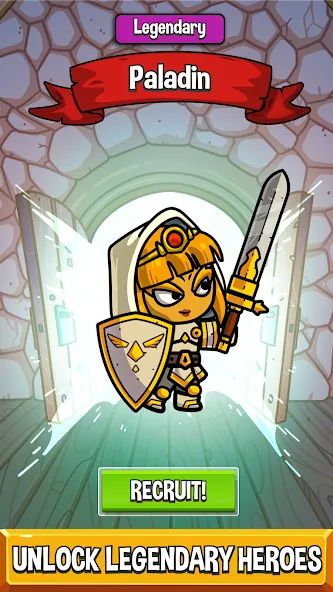 Скачать взлом Five Heroes: The King's War [MOD: безлимитные ресурсы и усиленные герои] — скриншот 3