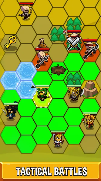 Скачать взлом Five Heroes: The King's War [MOD: безлимитные ресурсы и усиленные герои] — скриншот 5