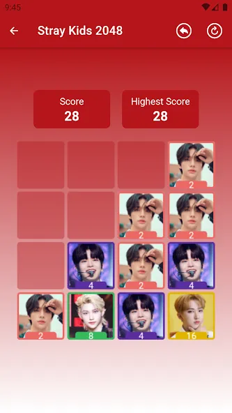 Stray Kids 2048 Game [MOD: разблокированы все участники и режимы] (Бесплатно / APK) — скриншот 4
