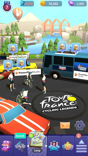 Tour de France Cycling Legends [MOD: безлимитные деньги и выносливость] последняя версия — скриншот 3