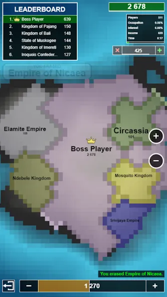 Взломанная Territorial.io [MOD: безлимитная территория и быстрый захват] на Андроид — скриншот 3