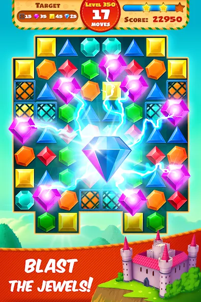 Взломанная Jewel Empire : Quest & Match 3 [MOD: безлимитные монеты и жизни] на Андроид — скриншот 4