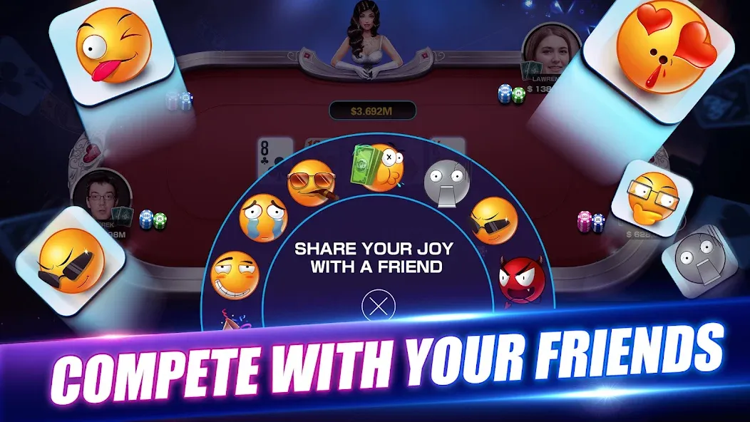 Winning Poker™ - Texas Holdem [MOD: безлимитные фишки и всё открыто] — Скачать бесплатно (APK) — скриншот 2