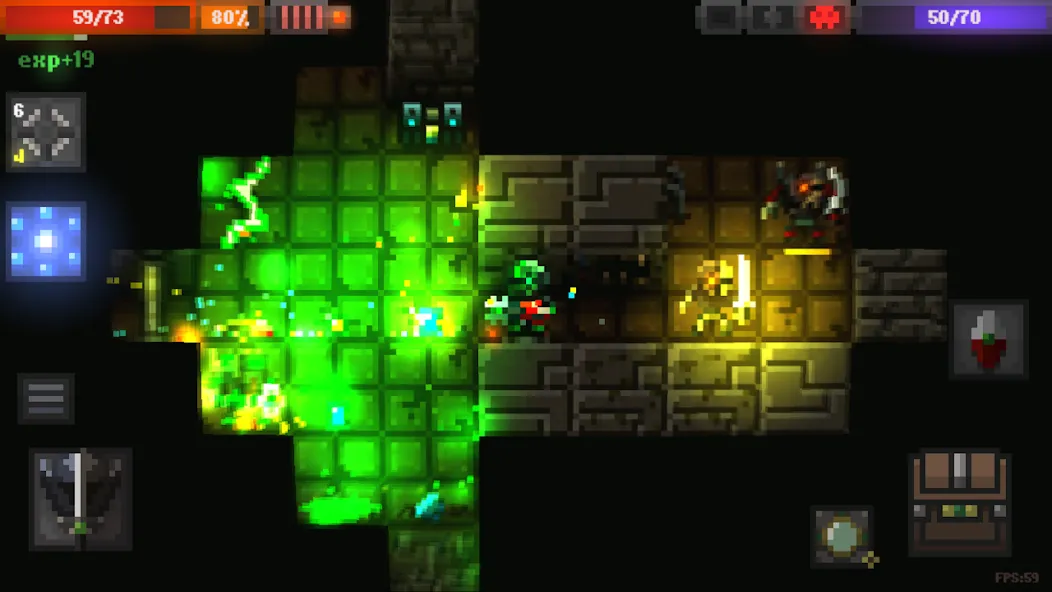Скачать Caves (Roguelike] [MOD: бессмертие и бесконечные ресурсы] — скриншот 2