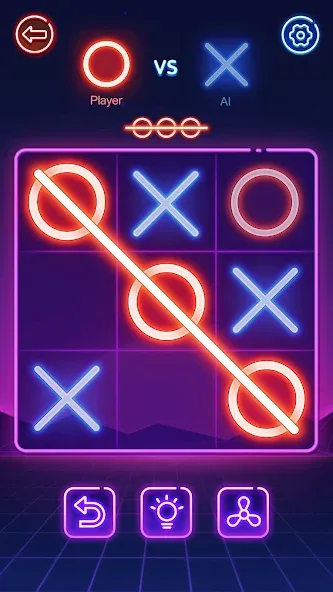 Скачать Tic Tac Toe 2 Player: XOXO [MOD: без рекламы и все режимы открыты] — скриншот 1