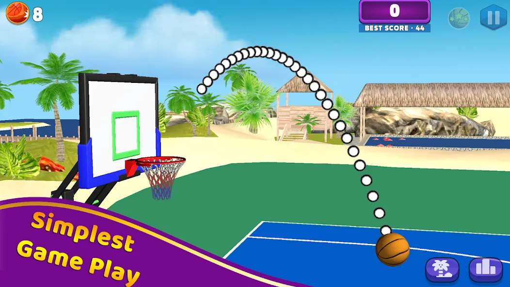 Скачать Shoot Challenge Basketball [MOD: безлимитные деньги и мячи] — скриншот 1