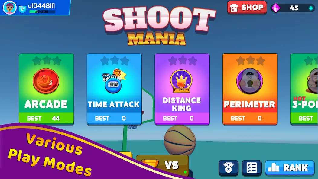Скачать Shoot Challenge Basketball [MOD: безлимитные деньги и мячи] — скриншот 2