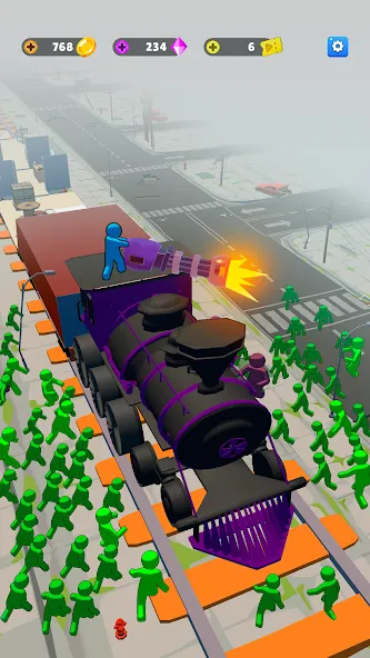 Train Defense: Zombie Game [MOD: безлимитные ресурсы и усиленная защита] — Скачать бесплатно (APK) — скриншот 1