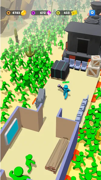 Train Defense: Zombie Game [MOD: безлимитные ресурсы и усиленная защита] — Скачать бесплатно (APK) — скриншот 2
