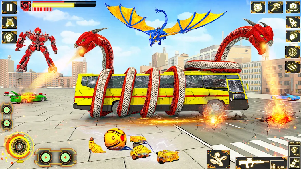 Snake Car Robot Transformation [MOD: много денег и все машины открыты] (Бесплатно / APK) — скриншот 3