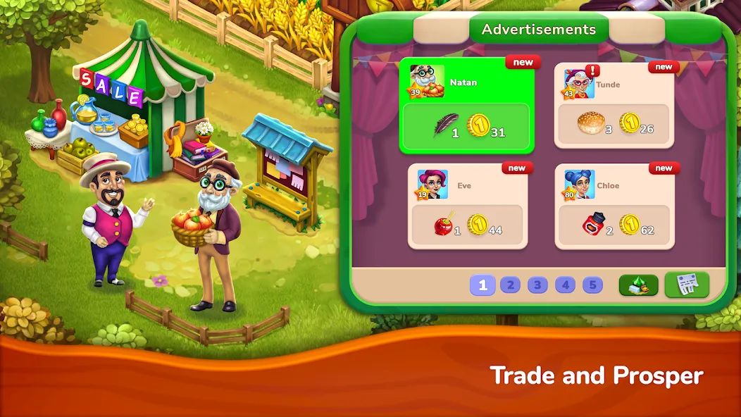 Farmington – Farm game [MOD: безлимитные монеты и ресурсы] (Бесплатно / APK) — скриншот 4