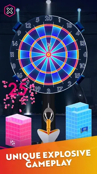 Скачать Darts of Fury [MOD: безлимитные деньги и все разблокировано] на телефон — скриншот 2