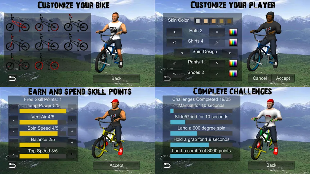 Скачать BMX Freestyle Extreme 3D [MOD: безлимитные деньги и все трюки] на телефон — скриншот 5