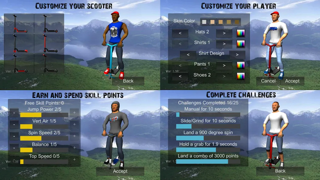 Скачать взлом Scooter Freestyle Extreme 3D [MOD: безлимитные деньги и открыты все уровни] — скриншот 5