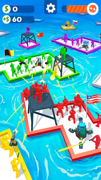 War of Rafts: Crazy Sea Battle [MOD: безлимитные ресурсы и усиленный плот] (Бесплатно / APK) — скриншот 1