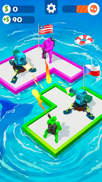 War of Rafts: Crazy Sea Battle [MOD: безлимитные ресурсы и усиленный плот] (Бесплатно / APK) — скриншот 4