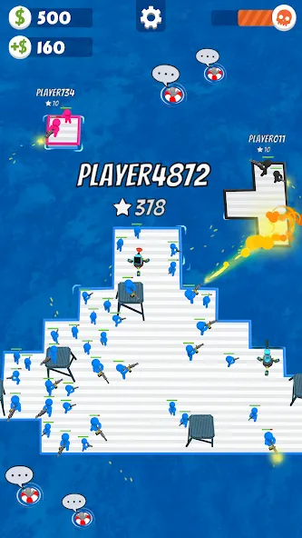 War of Rafts: Crazy Sea Battle [MOD: безлимитные ресурсы и усиленный плот] (Бесплатно / APK) — скриншот 5