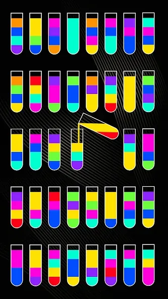 Скачать SortPuz 3D: Water Color Sort [MOD: безлимитные монеты и все уровни] — скриншот 1