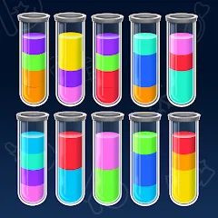 Скачать SortPuz 3D: Water Color Sort [MOD: безлимитные монеты и все уровни]