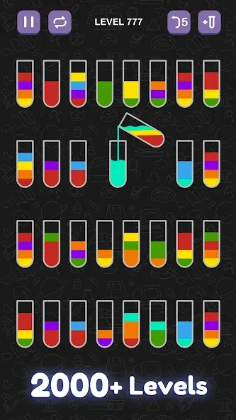 Water Sort Puzzle - Sort Color [MOD: без рекламы и все уровни открыты] (Бесплатно / APK) — скриншот 2