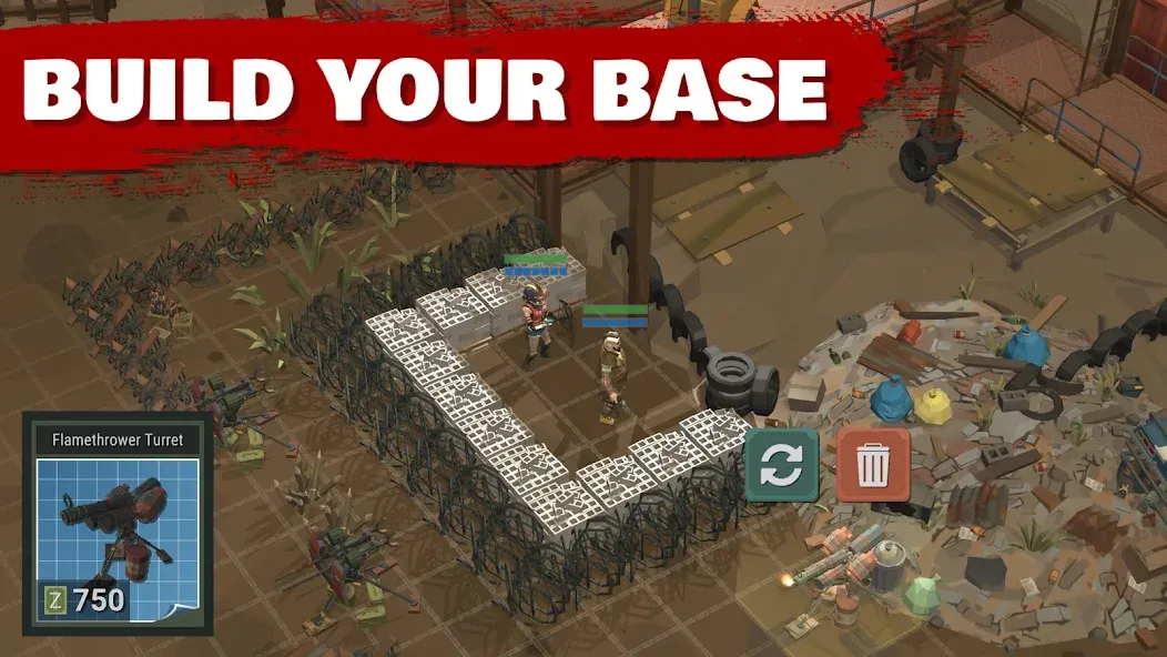 Взломанная Overrun: Zombie Tower Defense [MOD: безлимитные деньги и патроны] на Андроид — скриншот 3