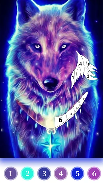 Скачать взлом Wolf Coloring Book Color Game [MOD: разблокированы все раскраски и цвета] — скриншот 1