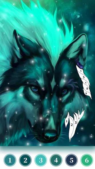 Скачать взлом Wolf Coloring Book Color Game [MOD: разблокированы все раскраски и цвета] — скриншот 3