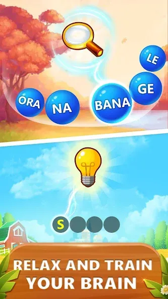 Скачать Word Bubble Puzzle - Word Game [MOD: без рекламы и подсказки] — скриншот 4