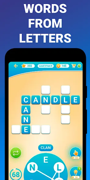 Words from word: Crosswords [MOD: безлимитные подсказки и монеты] (Бесплатно / APK) — скриншот 4