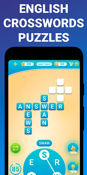 Words from word: Crosswords [MOD: безлимитные подсказки и монеты] (Бесплатно / APK) — скриншот 5