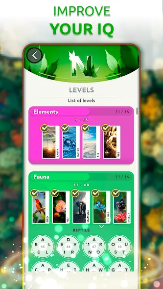 Word Connect - Words of Nature [MOD: безлимитные подсказки и открытые уровни] (Бесплатно / APK) — скриншот 5