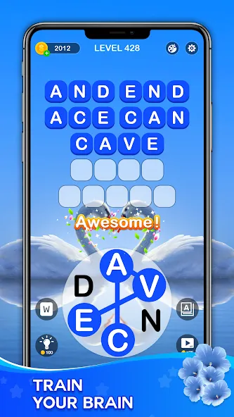 Скачать Word Connect - Train Brain [MOD: безлимитные подсказки и монеты] — скриншот 2