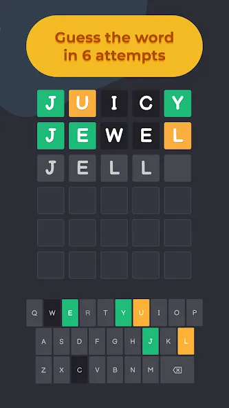 Скачать Wordly - unlimited word game [MOD: безлимитные попытки и подсказки] — скриншот 2