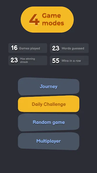 Скачать Wordly - unlimited word game [MOD: безлимитные попытки и подсказки] — скриншот 3