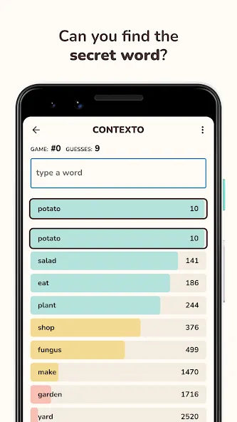Contexto [MOD: безлимитные подсказки и ответы] — Скачать бесплатно (APK) — скриншот 1