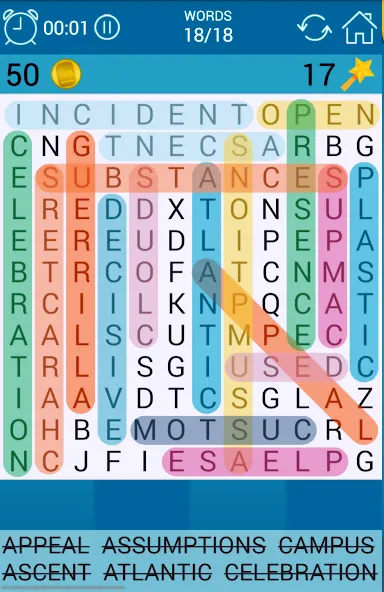 Взломанная Word Search [MOD: безлимитные подсказки и открыты все уровни] на Андроид — скриншот 5