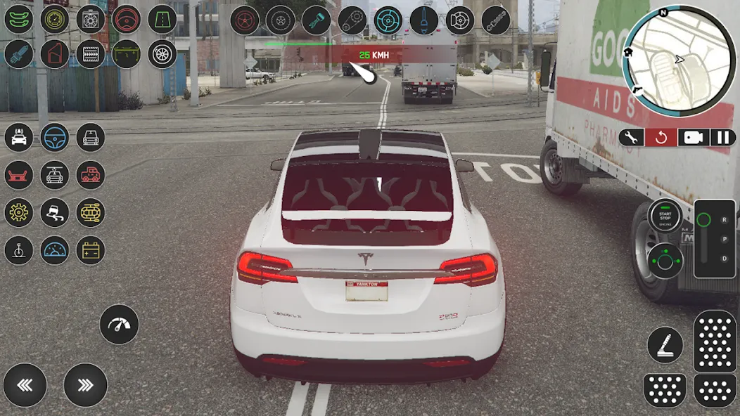 Скачать взлом Electric Tesla Model X Driver [MOD: безлимитные деньги и все машины открыты] — скриншот 2