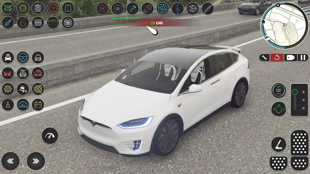 Скачать взлом Electric Tesla Model X Driver [MOD: безлимитные деньги и все машины открыты] — скриншот 3